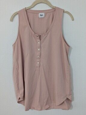 Bae. Maternity The Happening Nursing Tank Top Snap Front Blush Pink Small S
